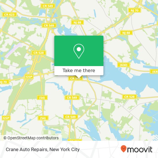 Crane Auto Repairs map