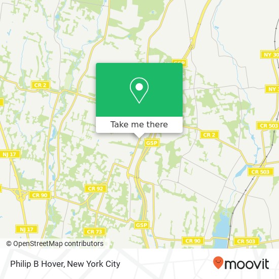 Philip B Hover map