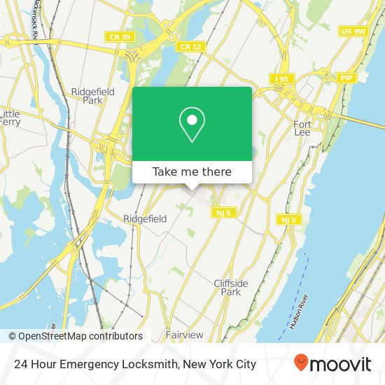 24 Hour Emergency Locksmith map