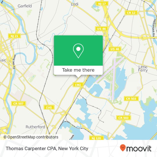 Thomas Carpenter CPA map