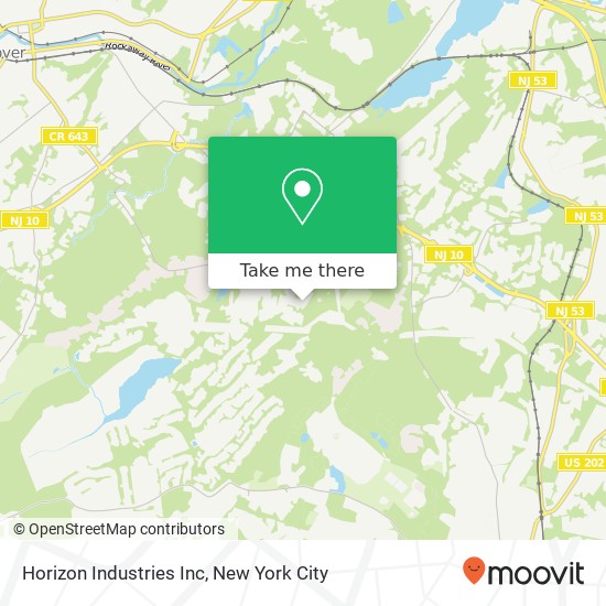 Horizon Industries Inc map