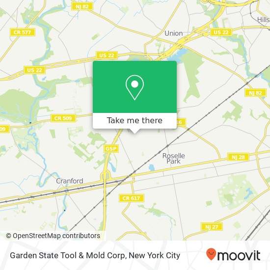 Mapa de Garden State Tool & Mold Corp
