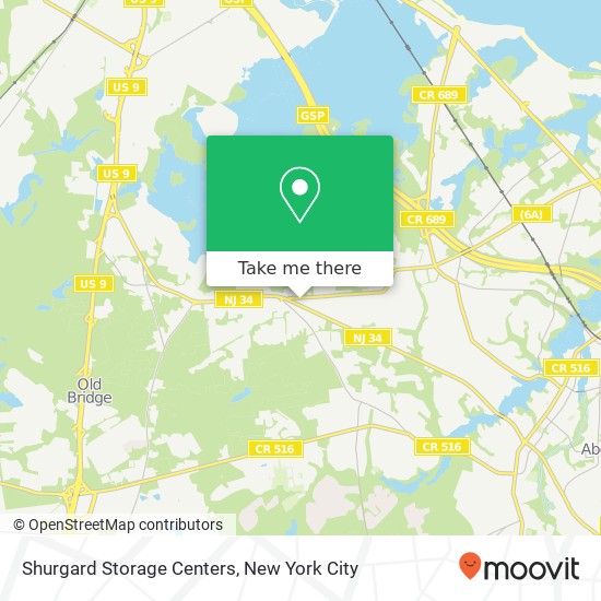 Mapa de Shurgard Storage Centers