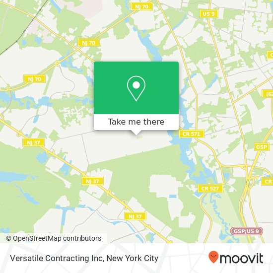 Versatile Contracting Inc map