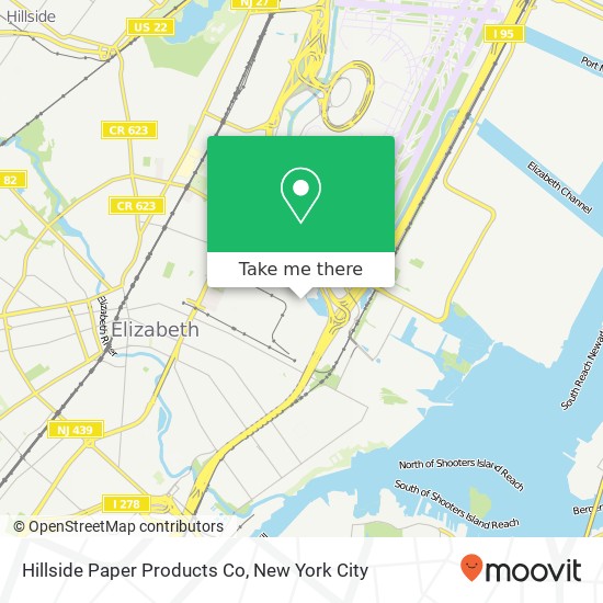 Hillside Paper Products Co map