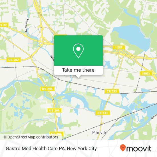 Gastro Med Health Care PA map