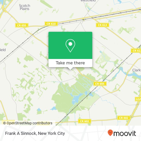 Frank A Sinnock map