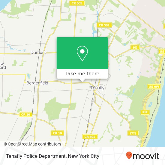Tenafly Police Department map