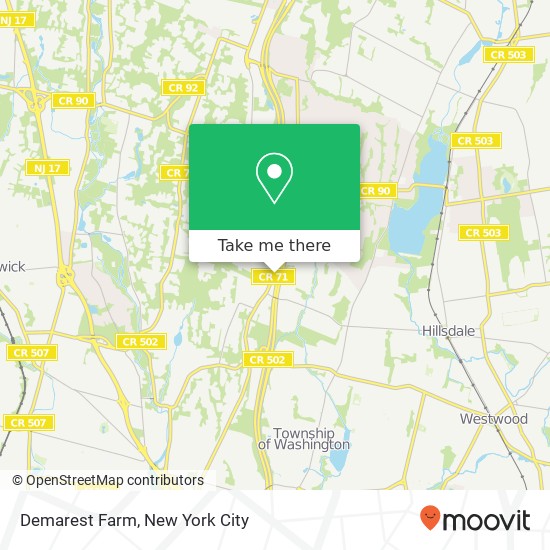 Demarest Farm map