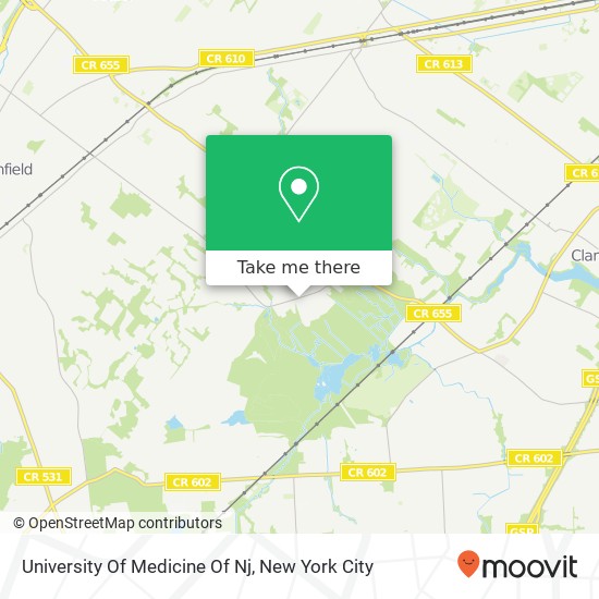 University Of Medicine Of Nj map