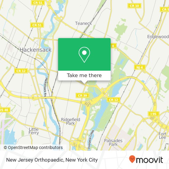 Mapa de New Jersey Orthopaedic