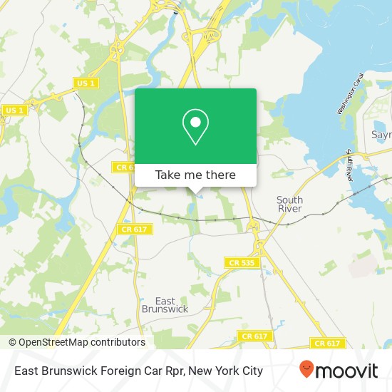 Mapa de East Brunswick Foreign Car Rpr