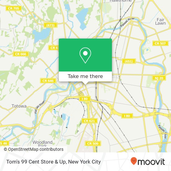 Tom's 99 Cent Store & Up map