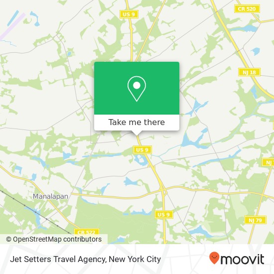 Mapa de Jet Setters Travel Agency