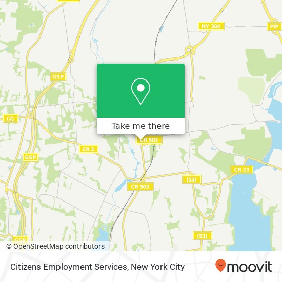 Citizens Employment Services map