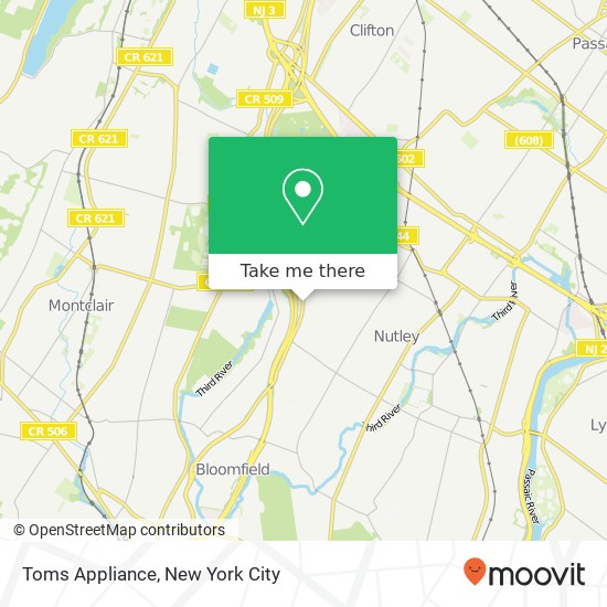 Toms Appliance map