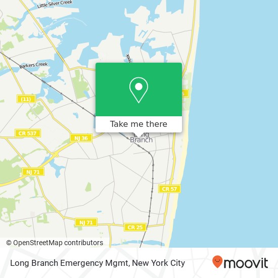 Long Branch Emergency Mgmt map