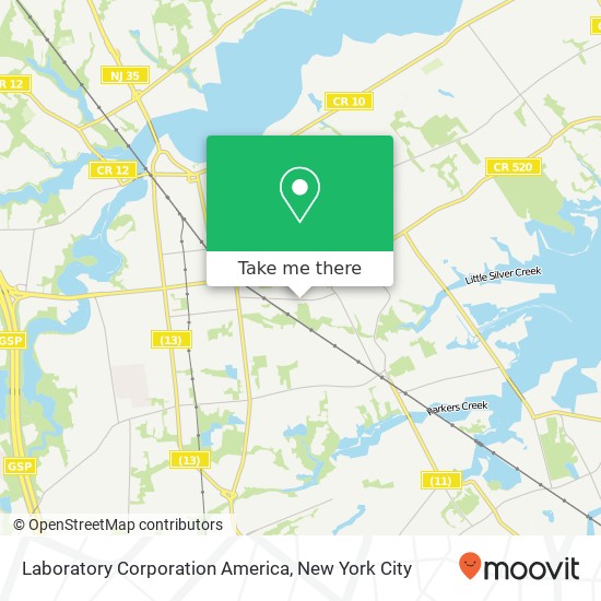 Laboratory Corporation America map