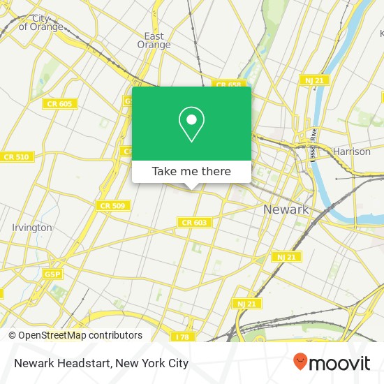 Mapa de Newark Headstart