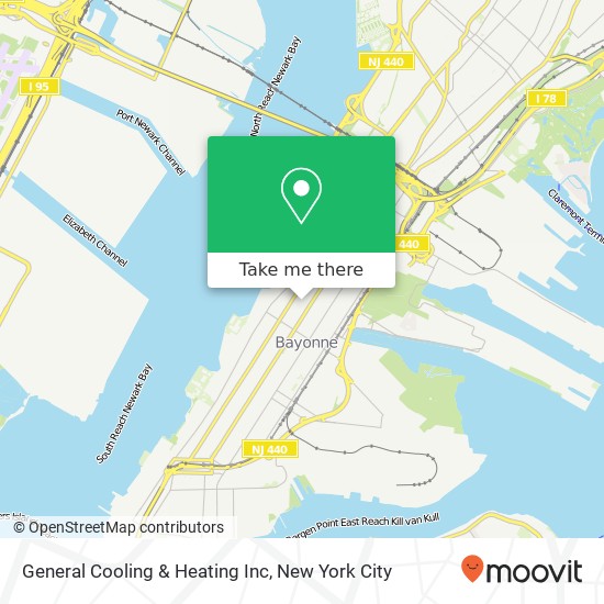 Mapa de General Cooling & Heating Inc