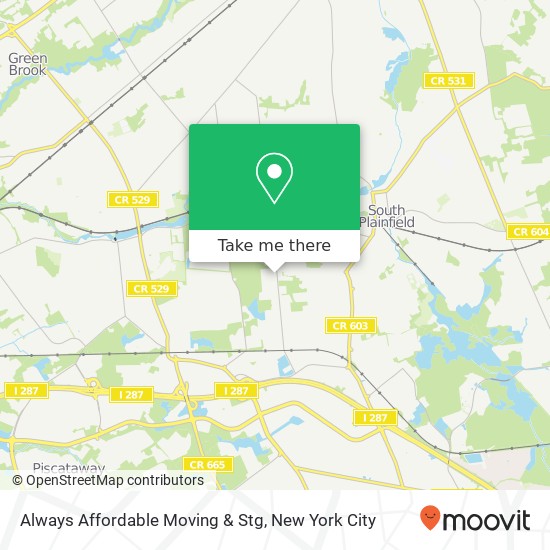 Mapa de Always Affordable Moving & Stg
