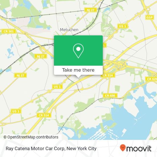 Mapa de Ray Catena Motor Car Corp