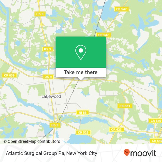 Atlantic Surgical Group Pa map