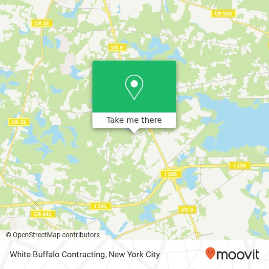 White Buffalo Contracting map