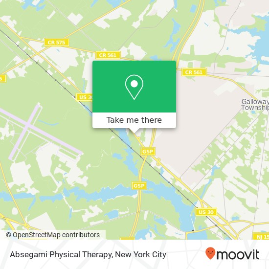Mapa de Absegami Physical Therapy