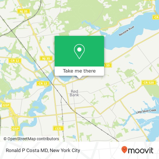 Ronald P Costa MD map