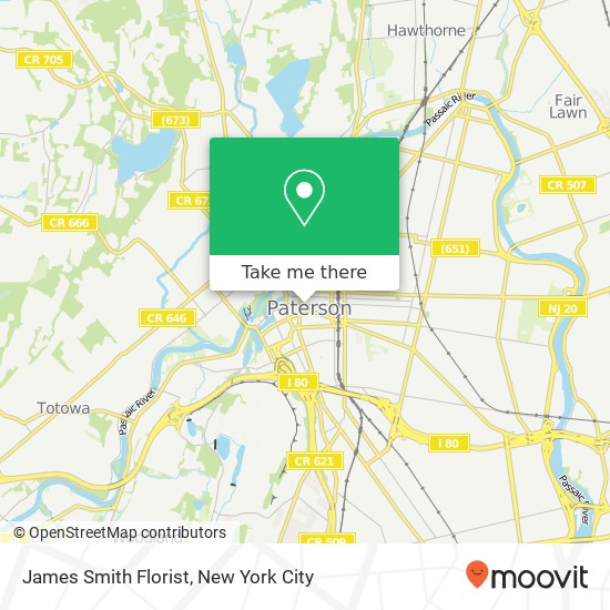 James Smith Florist map