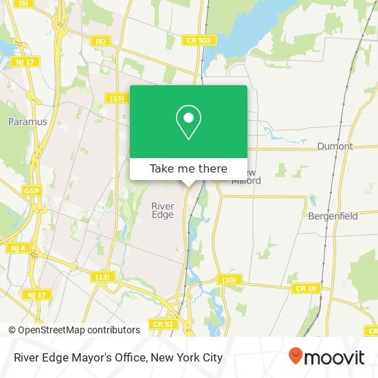 River Edge Mayor's Office map