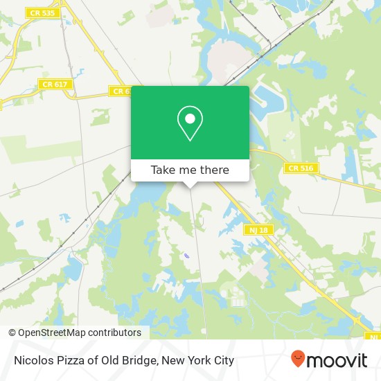 Mapa de Nicolos Pizza of Old Bridge