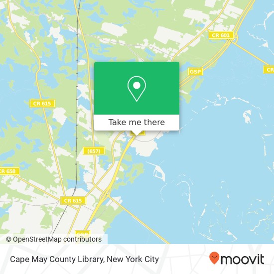 Cape May County Library map