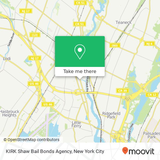 KIRK Shaw Bail Bonds Agency map