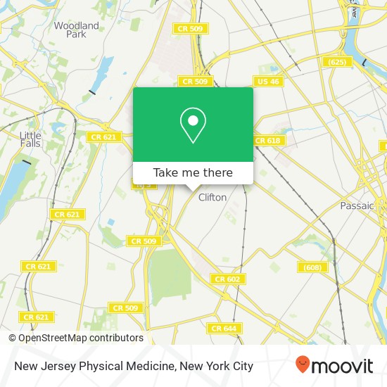 Mapa de New Jersey Physical Medicine