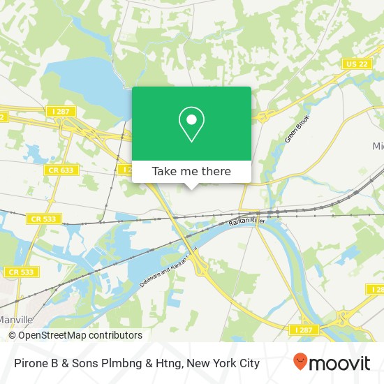 Mapa de Pirone B & Sons Plmbng & Htng