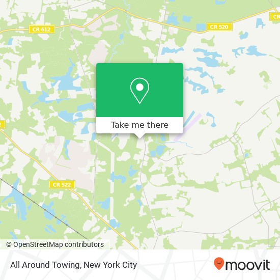 All Around Towing map