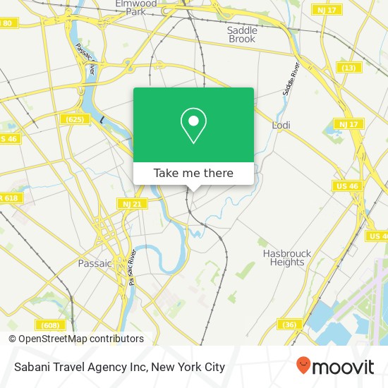 Sabani Travel Agency Inc map