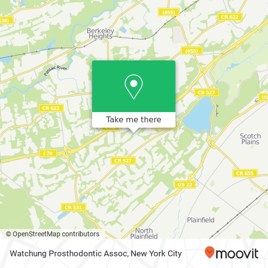 Watchung Prosthodontic Assoc map