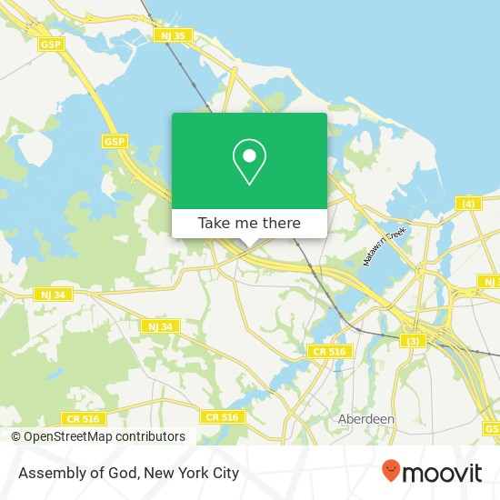 Mapa de Assembly of God