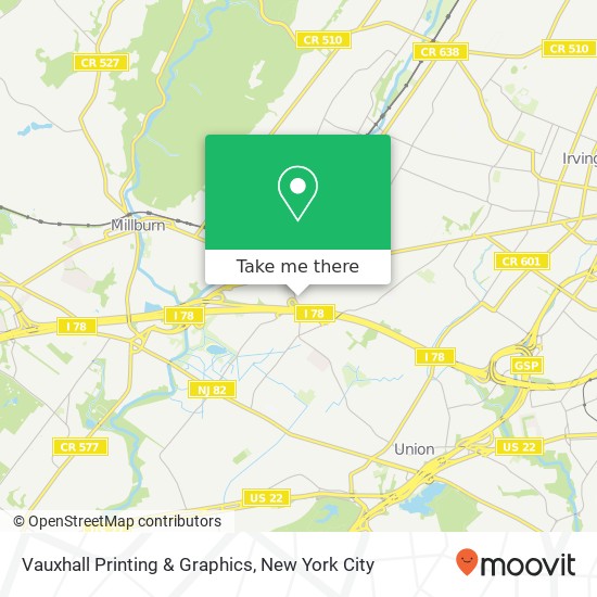 Mapa de Vauxhall Printing & Graphics