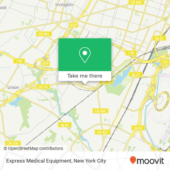 Mapa de Express Medical Equipment