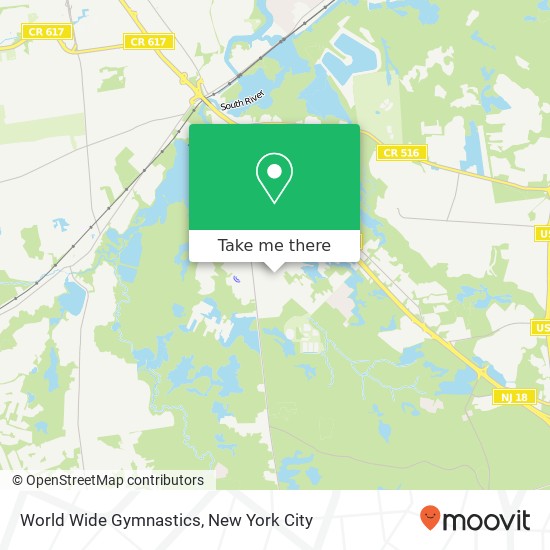 World Wide Gymnastics map
