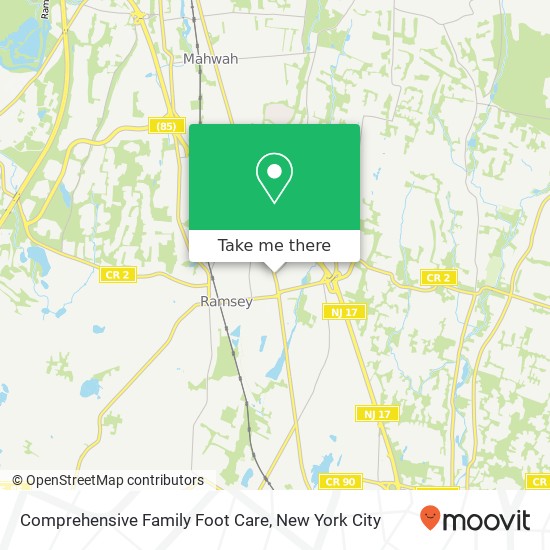 Comprehensive Family Foot Care map