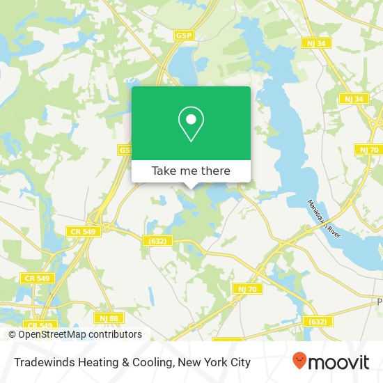 Tradewinds Heating & Cooling map