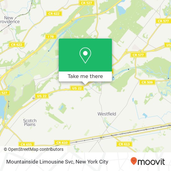 Mountainside Limousine Svc map