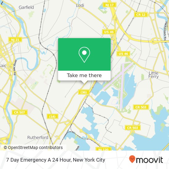 Mapa de 7 Day Emergency A 24 Hour