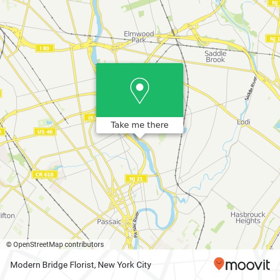 Mapa de Modern Bridge Florist