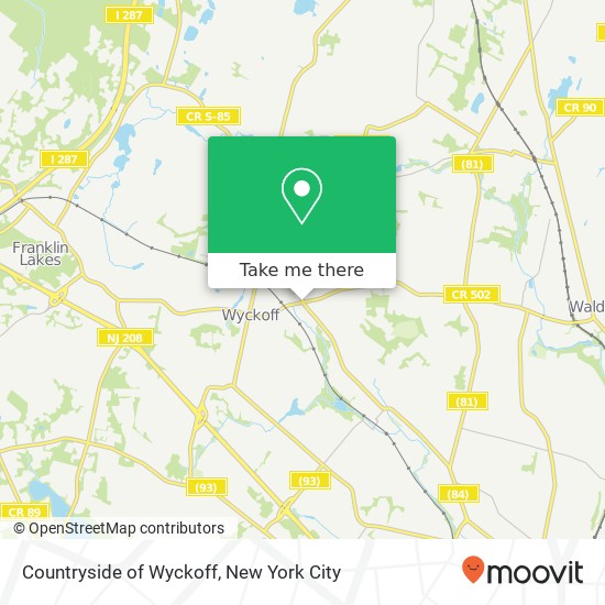 Countryside of Wyckoff map